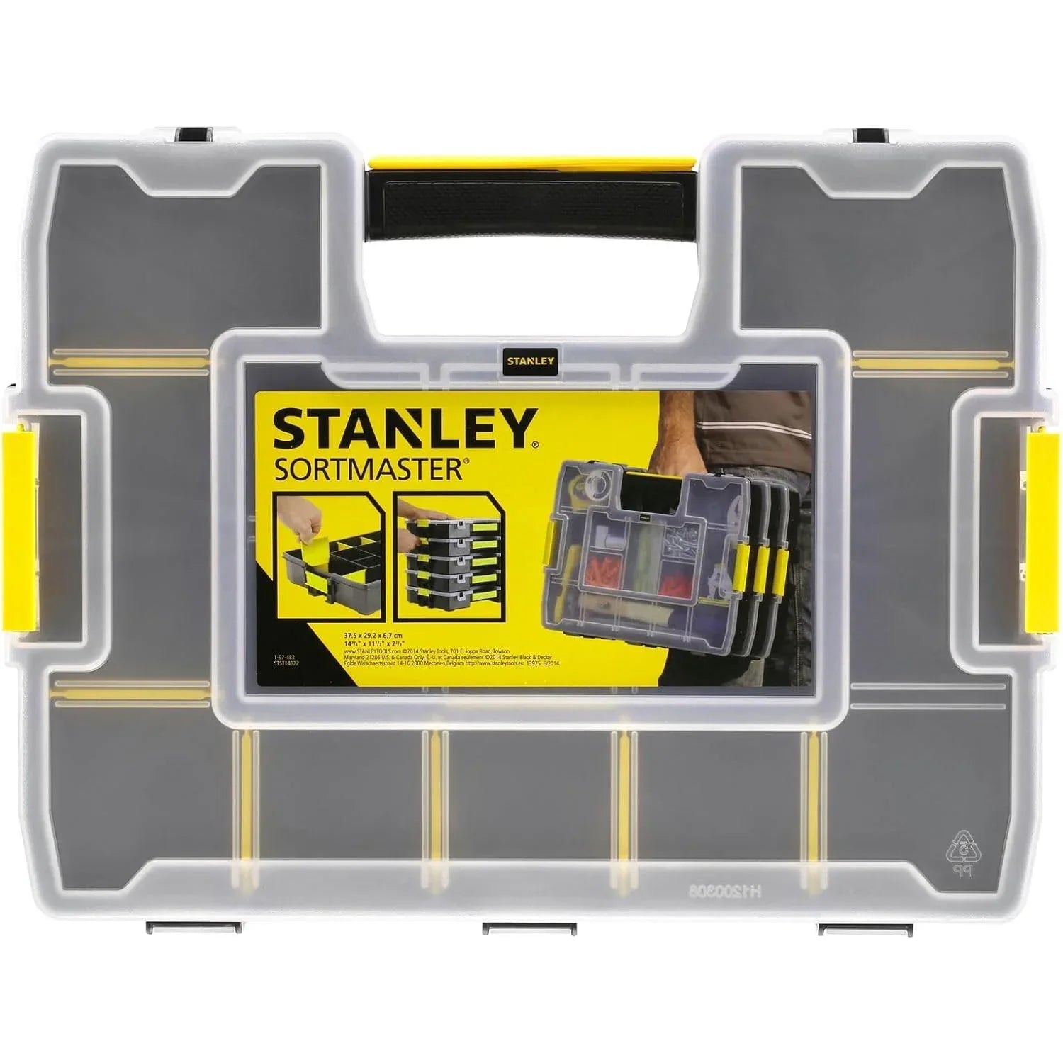 Stanley SortMaster Junior 1-97-483 Compact Organizer: Adjustable Storage for Small Parts - Gomix Brands Outlet